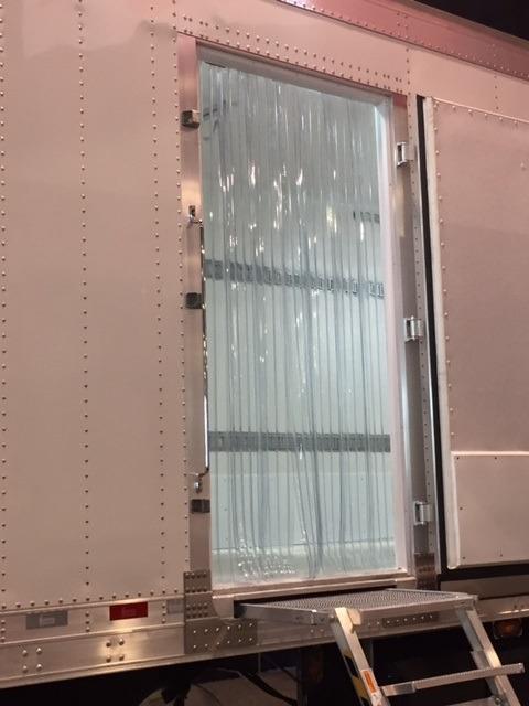 Plastic strip curtains