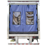 Industrial Curtains | Universal Vinyl Curtains Installed in the Back of a Semi Trailer